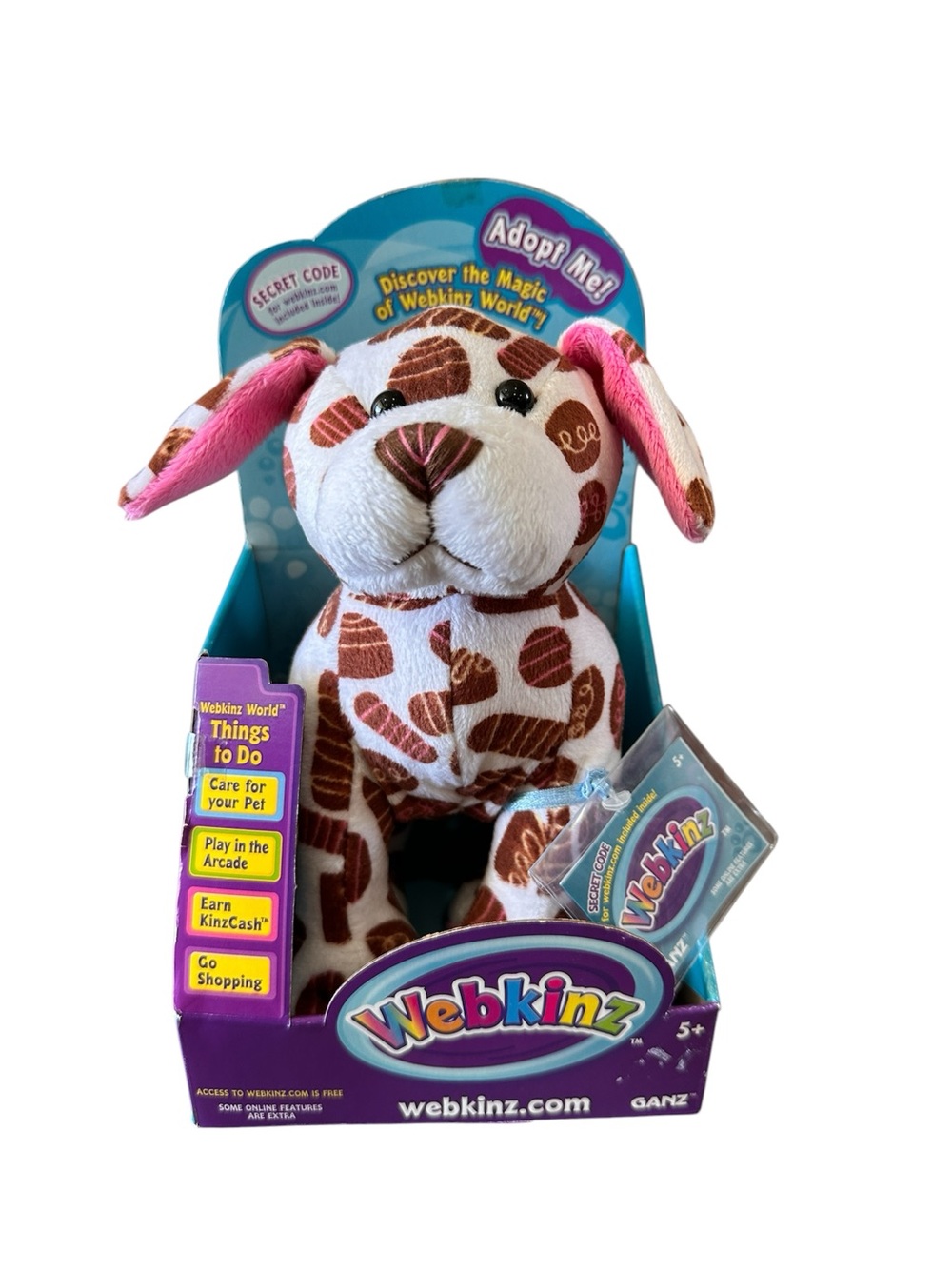 Ganz Webkinz Delightz Chocolate Pup (model HM5116) New in box sealed code!